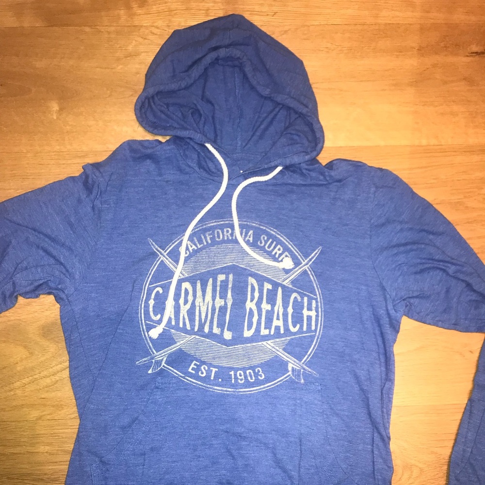 thin blue hoodie